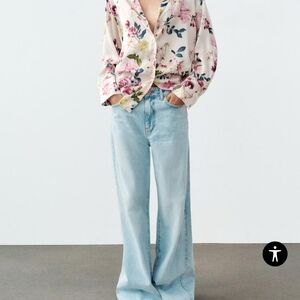 Floral Button-Up Blouse